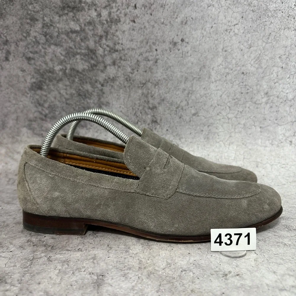 Bar III Baldwinn Penny Loafer Mens 8 Gray Suede Dress Shoes F35877 Slip On